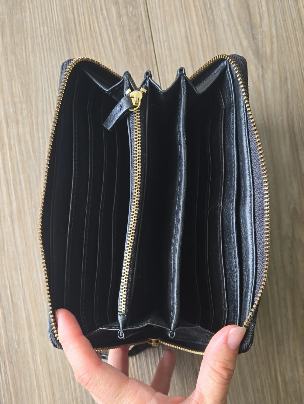 Fossil Full Zip Multicolor Studded Leather Wallet